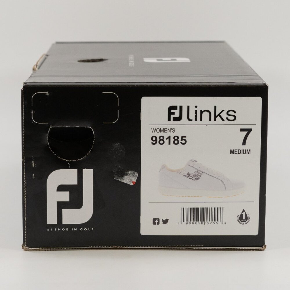 FootJoy Women's FJ Links White / Snake Golf Cleats 98185 Multi Size - Picture 9 of 12